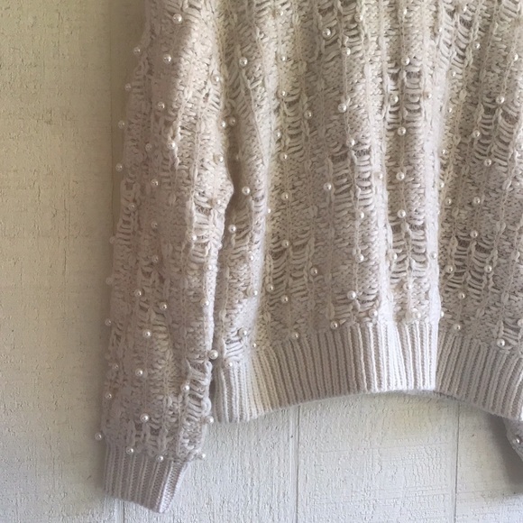 Zara pearl knit textured pullover sweater - Picture 11 of 16